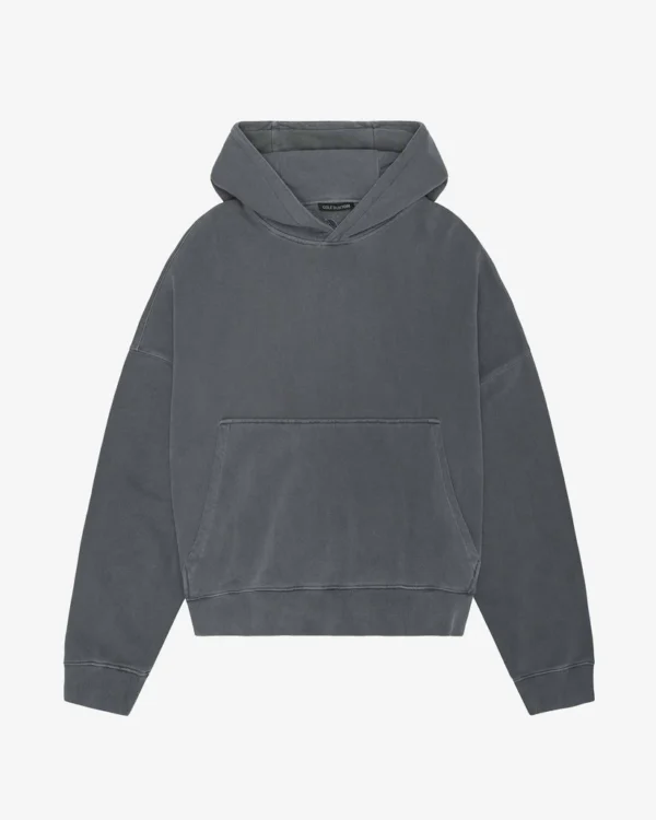 HEAVYWEIGHT CROPPED GREY HOODIE